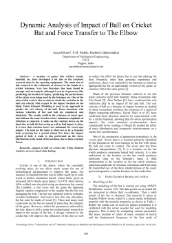 Dynamic Analysis of Impact of Ball on Cricket Bat