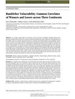 Bumblebee Vulnerability - Natural History Museum