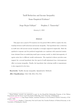 Tariff reduction and income inequality: Some