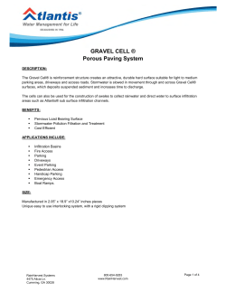 GRAVEL CELL ® Porous Paving System