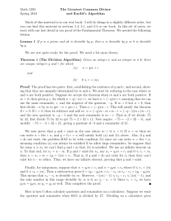Euclid`s Algorithm