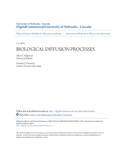 biological diffusion processes - DigitalCommons@University of