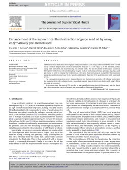 Enhancement of the supercritical fluid extraction of grape seed oil by