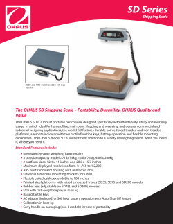SD Series - Ohaus NZ
