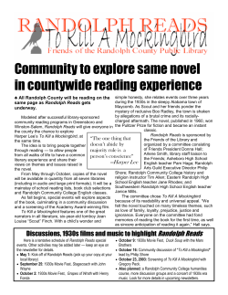 newsletter redesign-RandReads2 - Randolph County Public Library