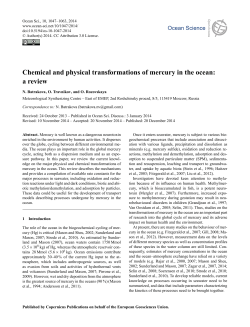Chemical and physical transformations of mercury