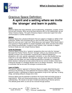 Gracious Space Overview - Center for Ethical Leadership
