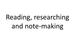 Academic reading - Lancaster University