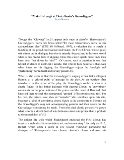 Make Us Laugh at That: Hamlet`s Gravediggers