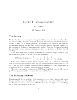 Lecture 3: Bayesian Statistics