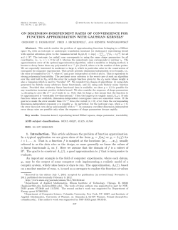 ON DIMENSION-INDEPENDENT RATES OF CONVERGENCE FOR