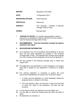 Taxi Licensing - Halton Borough Council