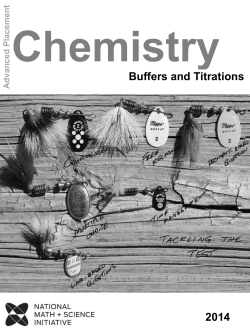 Buffers and Titrations Student