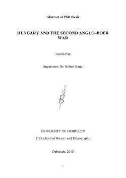 Egyetemi doktori (PhD) &eacute;rtekez&eacute;s t&eacute;zisei