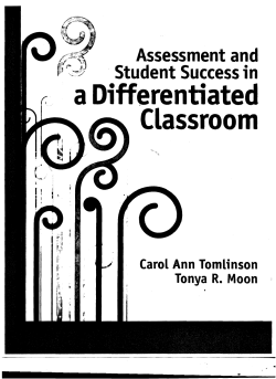 Assessment and Student Success in a Differentiated