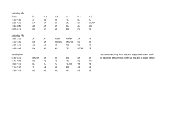Saturday AM Time ln 1 ln 2 ln 3 ln 4 ln 5 ln 6 7:15-7:30