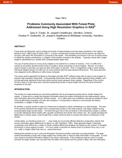 139-31: Problems Commonly Associated with Forest Plots