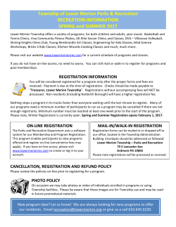 2017 Spring and Summer Program Brochure