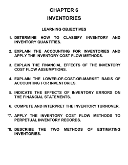 CHAPTER 6 INVENTORIES