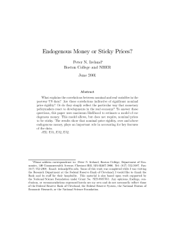 Endogenous Money or Sticky Prices? - uc
