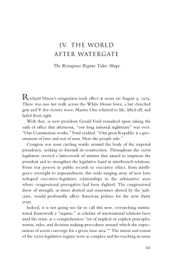 iv. the world after watergate - The University of Michigan Press