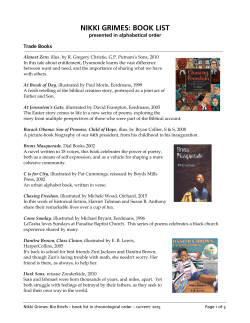 NIKKI GRIMES: BOOK LIST