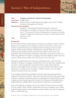 Lexington and Concord -- Historical Interpretation