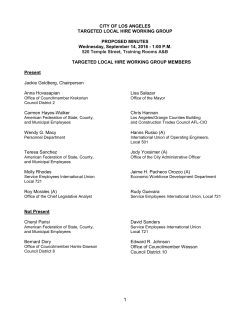 minutes - LA Local Hire