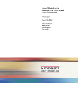 Study of Rhode Island`s Uninsured