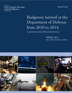 Budgetary turmoil at the Department of Defense from 2010 to 2014: