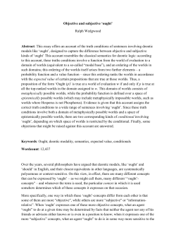 Objective and subjective `ought`