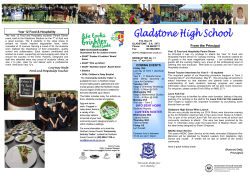 From the Principal - Gladstone High School