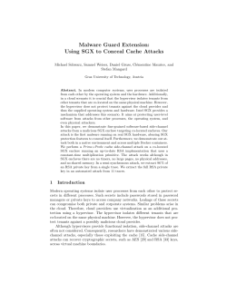 Malware Guard Extension: Using SGX to Conceal