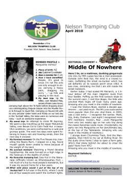 Middle Of Nowhere Nelson Tramping Club