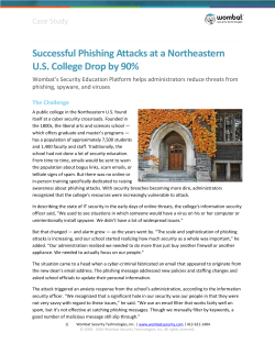 Successful Phishing Attacks at a Northeastern US College