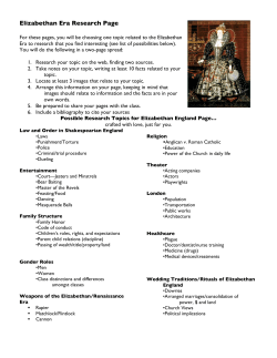 Elizabethan Era Research Page File