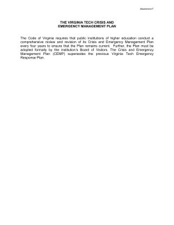 Crisis and Emergency Management Plan