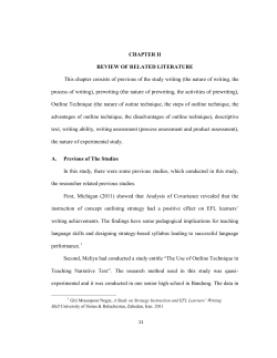 CHAPTER II REVIEW OF RELATED LITERATURE This chapter