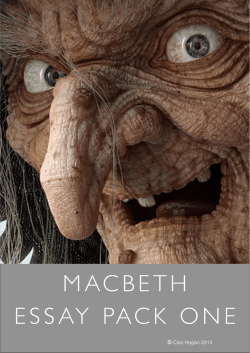 Macbeth Essay Pack One