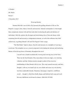 Student 1 A Student Mr. Harris Period 1 3 December 2015 Weaving