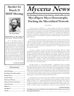 Mycena News - Mycological Society of San Francisco