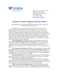 September is National Cholesterol Education Month!