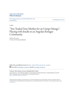 Playing with Insults in an Angolan Refugee Community