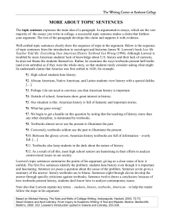 more about topic sentences