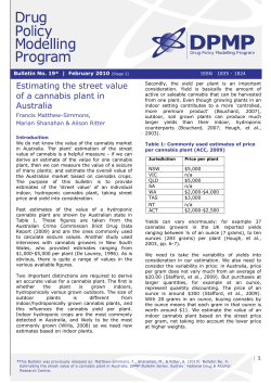 Bulletin 19 - National Drug and Alcohol Research Centre