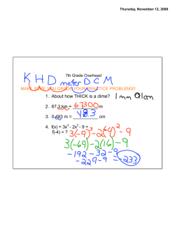 1. About how THICK is a dime? 2. 67.3 km - Mrs-Ickes-Math