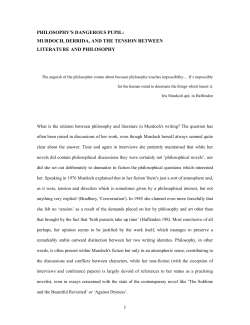 Murdoch`s Contradictions - Surrey Research Insight Open Access