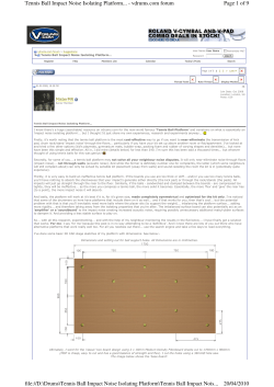 Page 1 of 9 Tennis Ball Impact Noise Isolating Platform