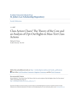 Class Action Chaos? - St. John`s Law Scholarship Repository