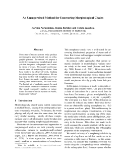 An Unsupervised Method for Uncovering Morphological Chains